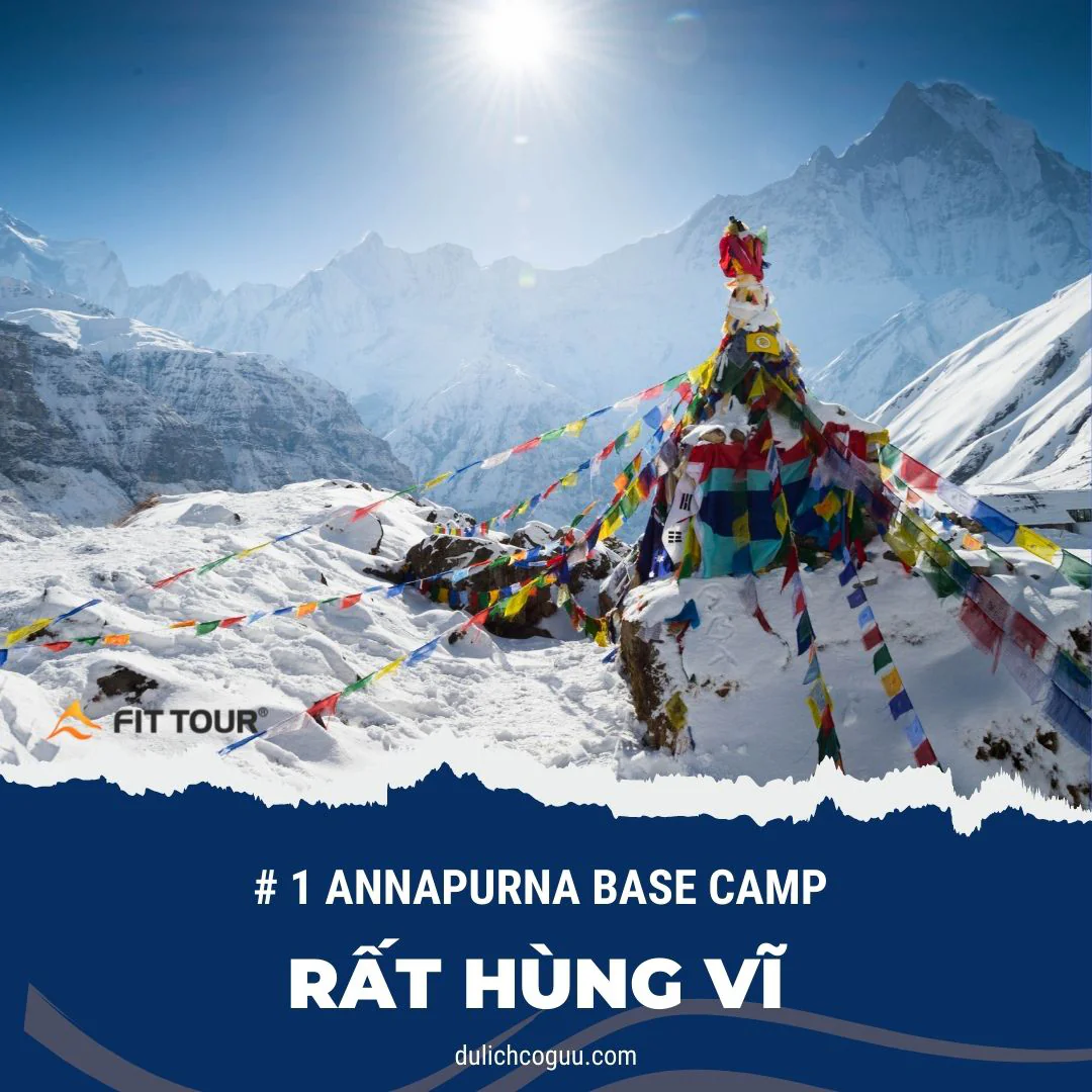 Cảnh quan hùng vĩ từng trên đỉnh Annapurna