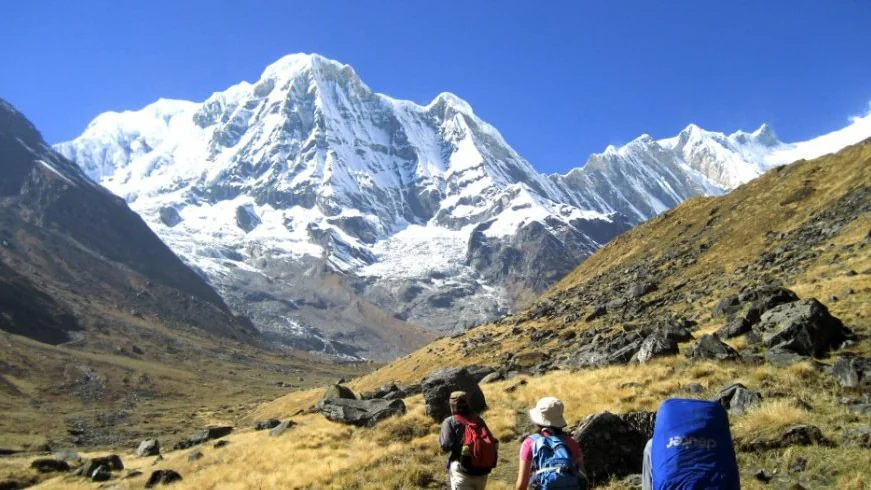 Du khách Trekking Annapurna Base Camp Nepal