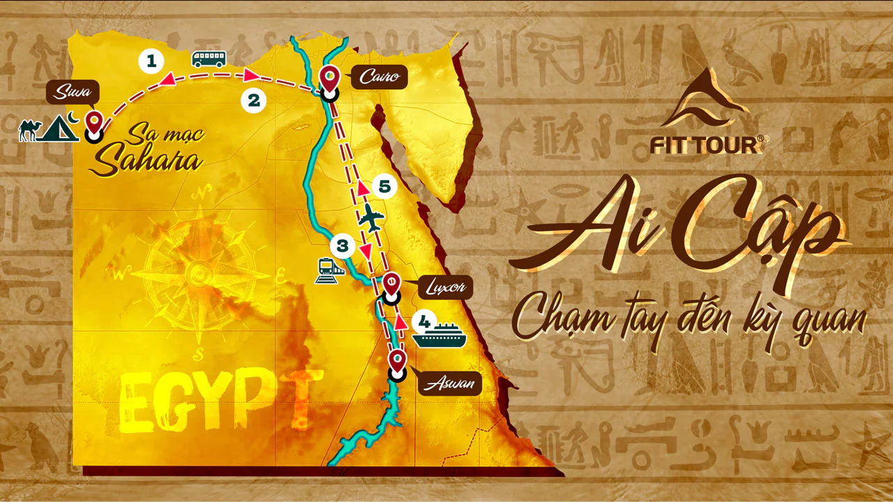 Bản đồ du lịch Ai Cập – Fit Tour Du lịch có Guu