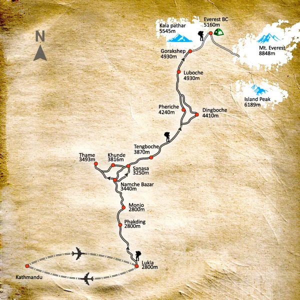 Everest Base Camp Trekking Map
