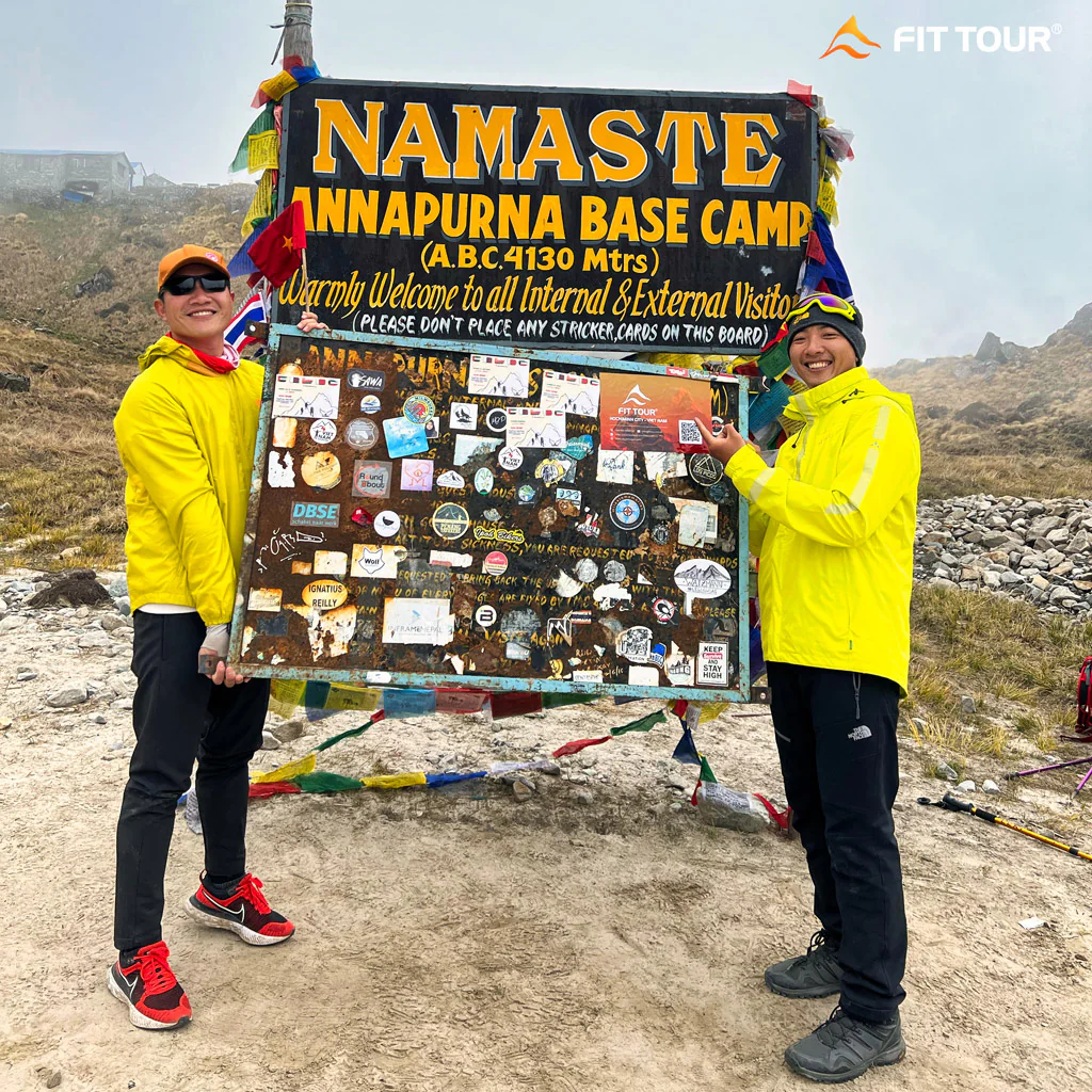 Chinh phục thành công cột mốc Namaste Annapurna Base Camp 4.130m