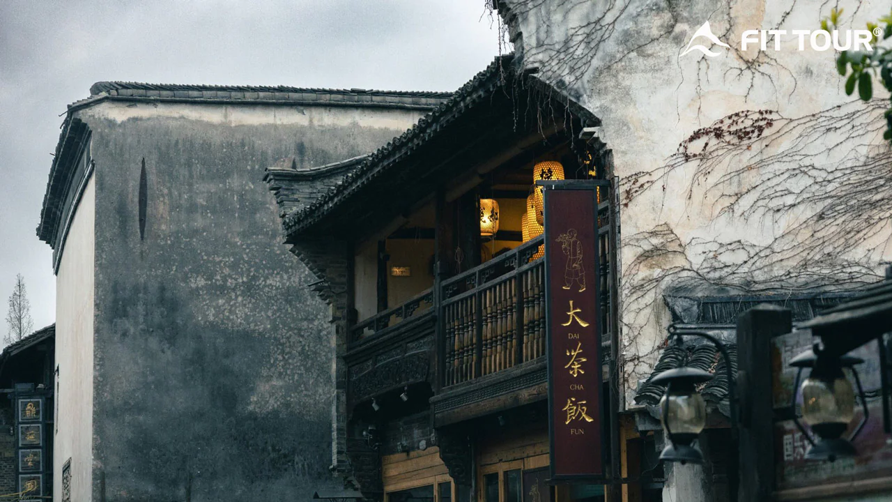 Một quán ăn lâu năm tại Thị trấn Ô Trấn, Trung Quốc