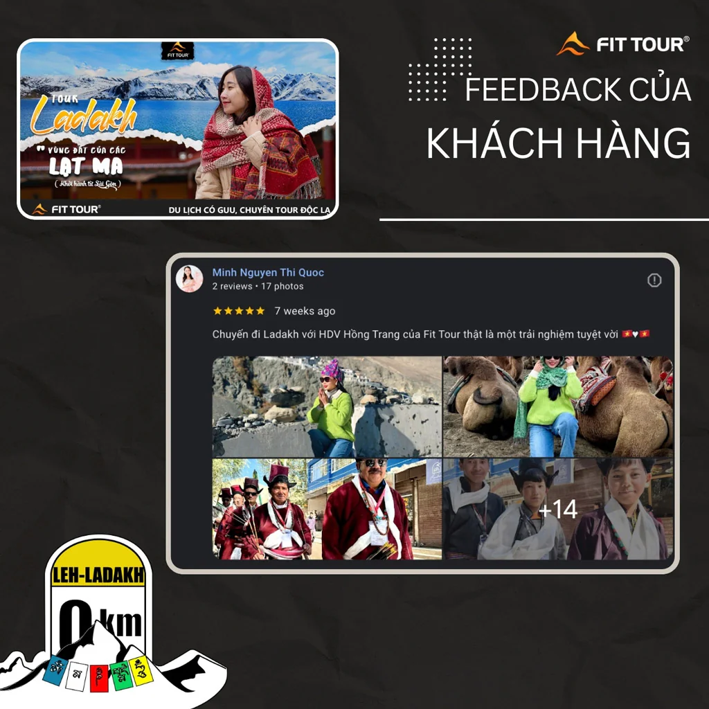 Feedback đánh giá của khách hàng Minh Nguyen Thi Quoc trong chuyến đi Ladakh