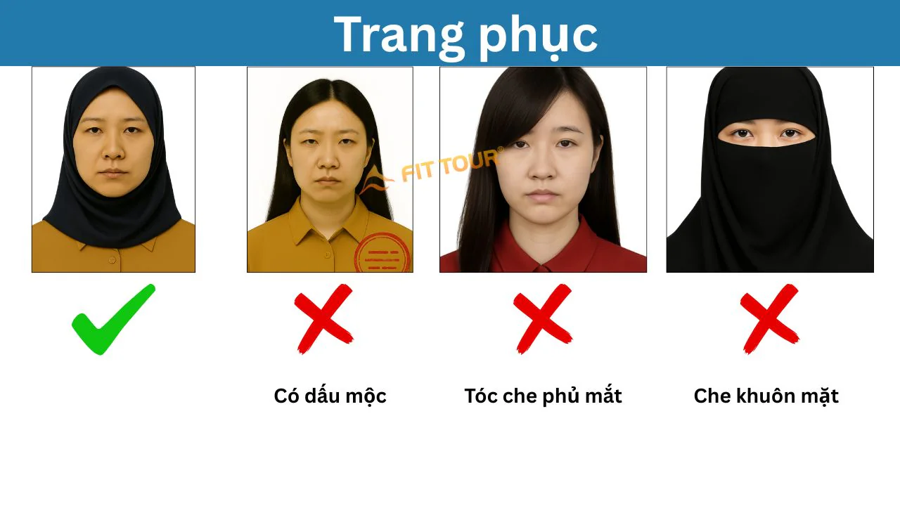 Hướng dẫn về trang phục khi chụp ảnh Visa Trung Quốc