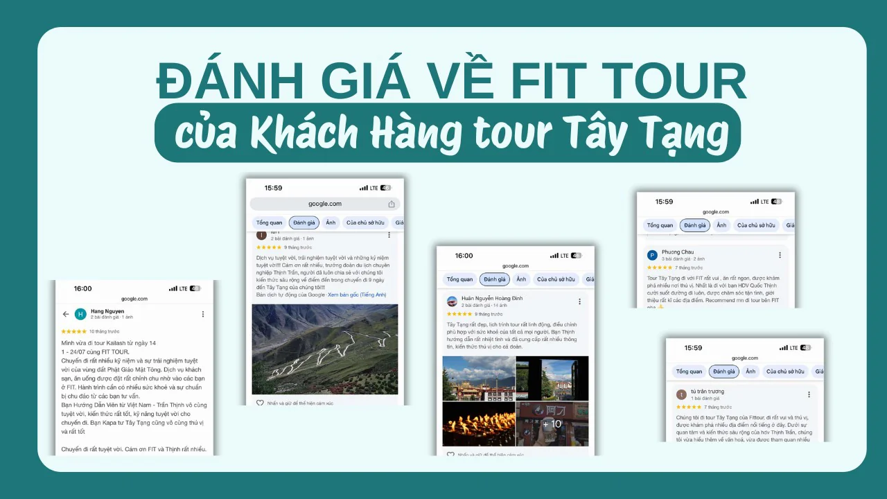 Đánh giá của khách hàng về Tour Tây Tạng của FIT Tour