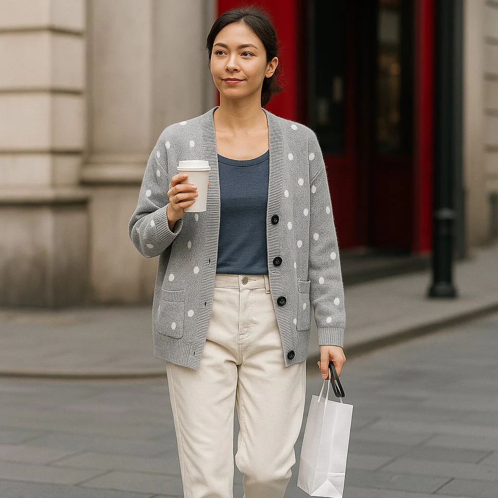 Pattern Cardigan Sweater