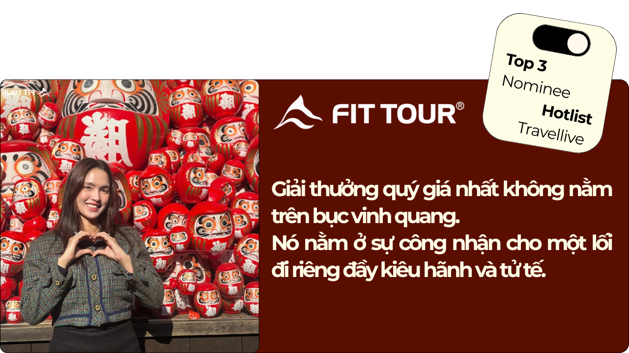 Quote 1 FIT Tour top 3 đề cử Công ty du lịch Travellive 2025