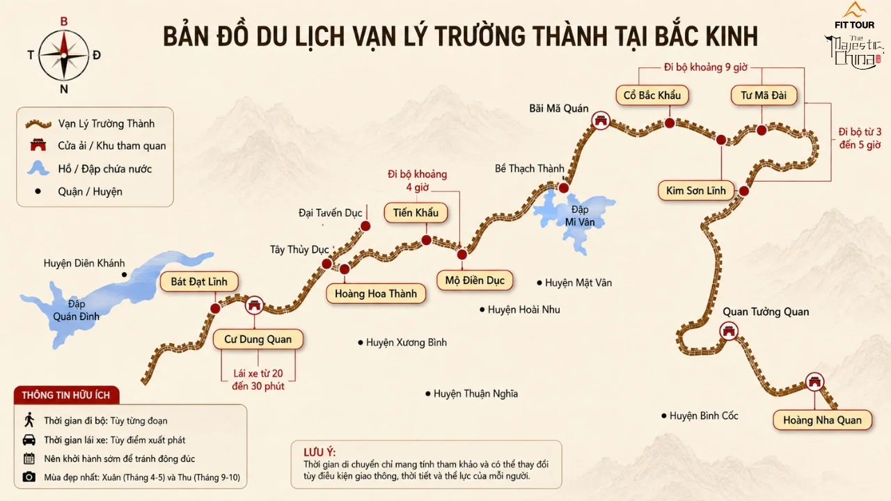 Bản Đồ Vạn Lý Trường Thành Bắc Kinh