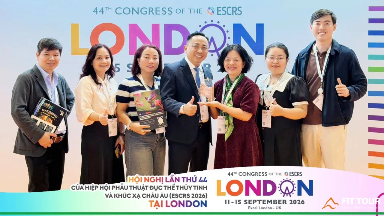 Đoàn Bệnh Viện Mắt Sài Gòn check-in tại London x FIT Tour Elite