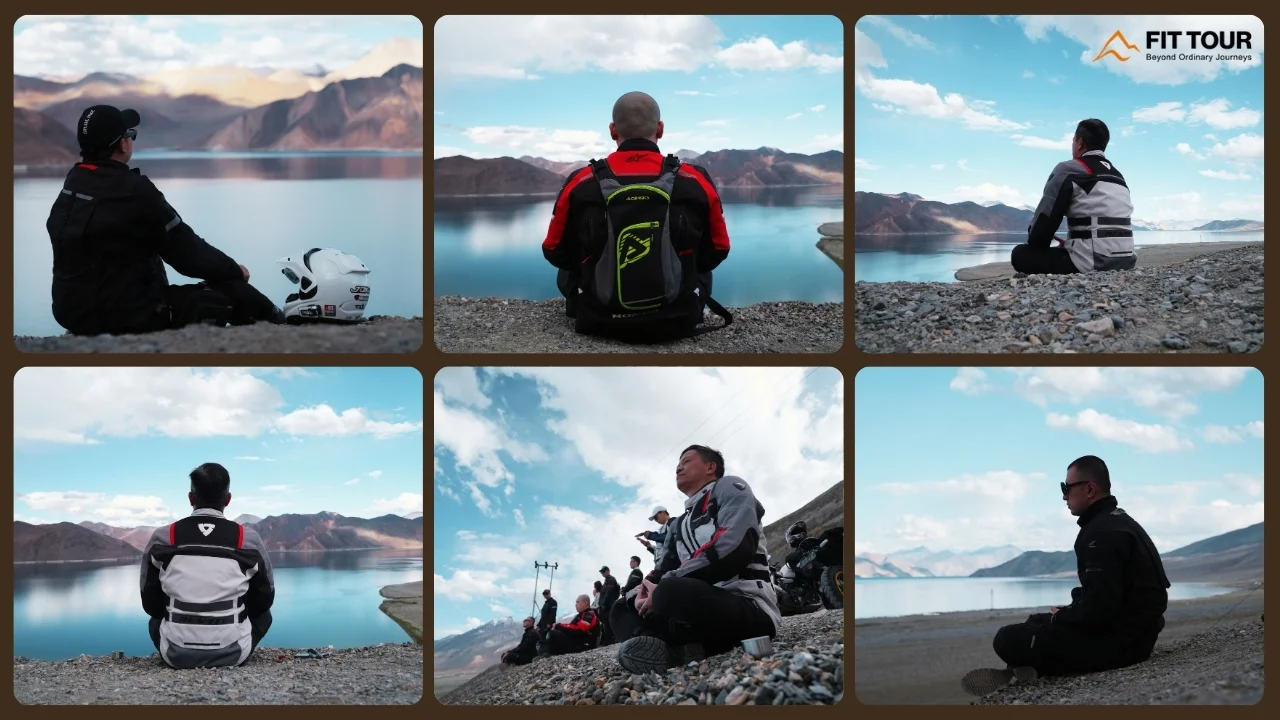 Tĩnh Lặng Ngắm Hoàng Hôn Nhuộm Nước Hồ Pangong