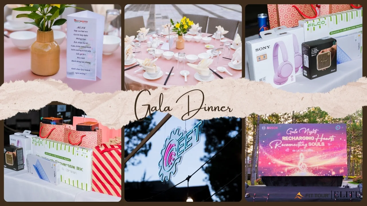 Không gian tổ chức Gala Dinner ngoài trời tại Đà Lạt