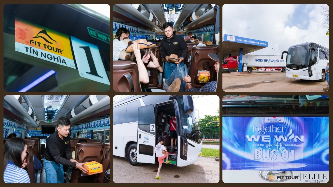 Đội ngũ hỗ trợ đón khách lên xe chu đáo