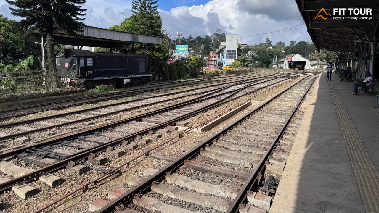 Tuyến đường sắt cao nguyên Sri Lanka uốn lượn men theo các sườn đồi trà xanh ngát