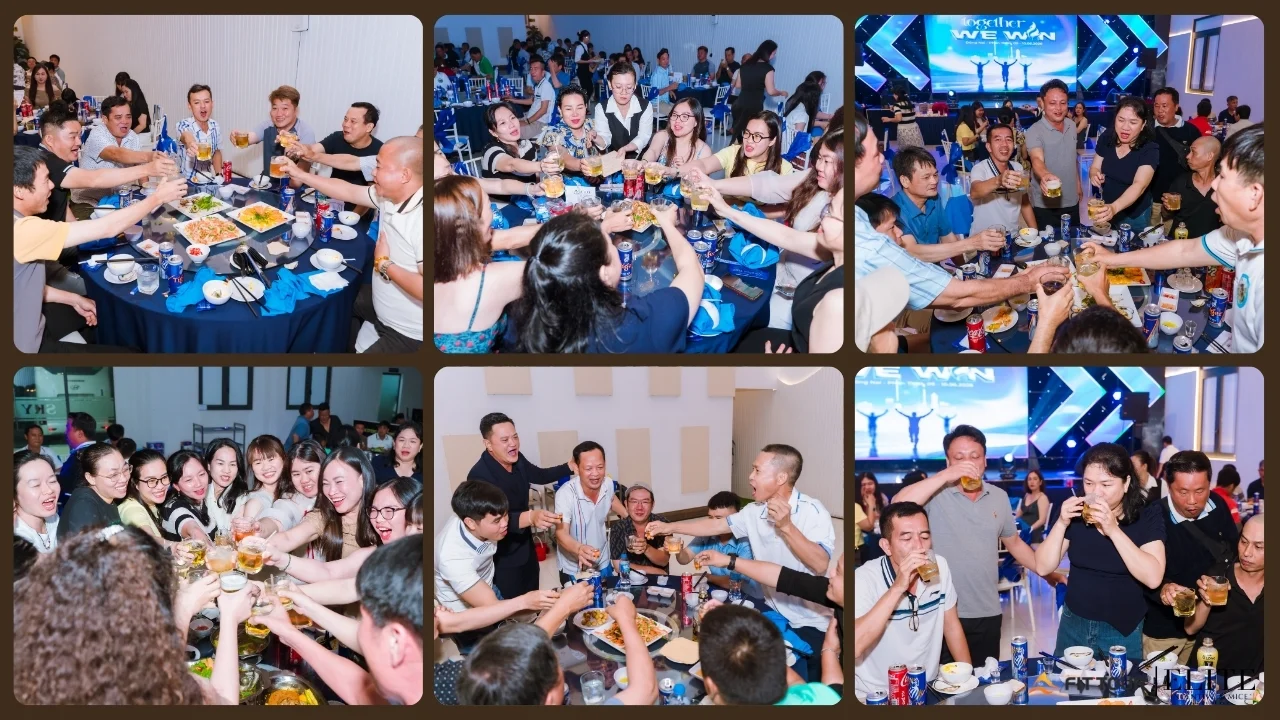 Cùng nhau nâng ly chúc mừng trong đêm Gala