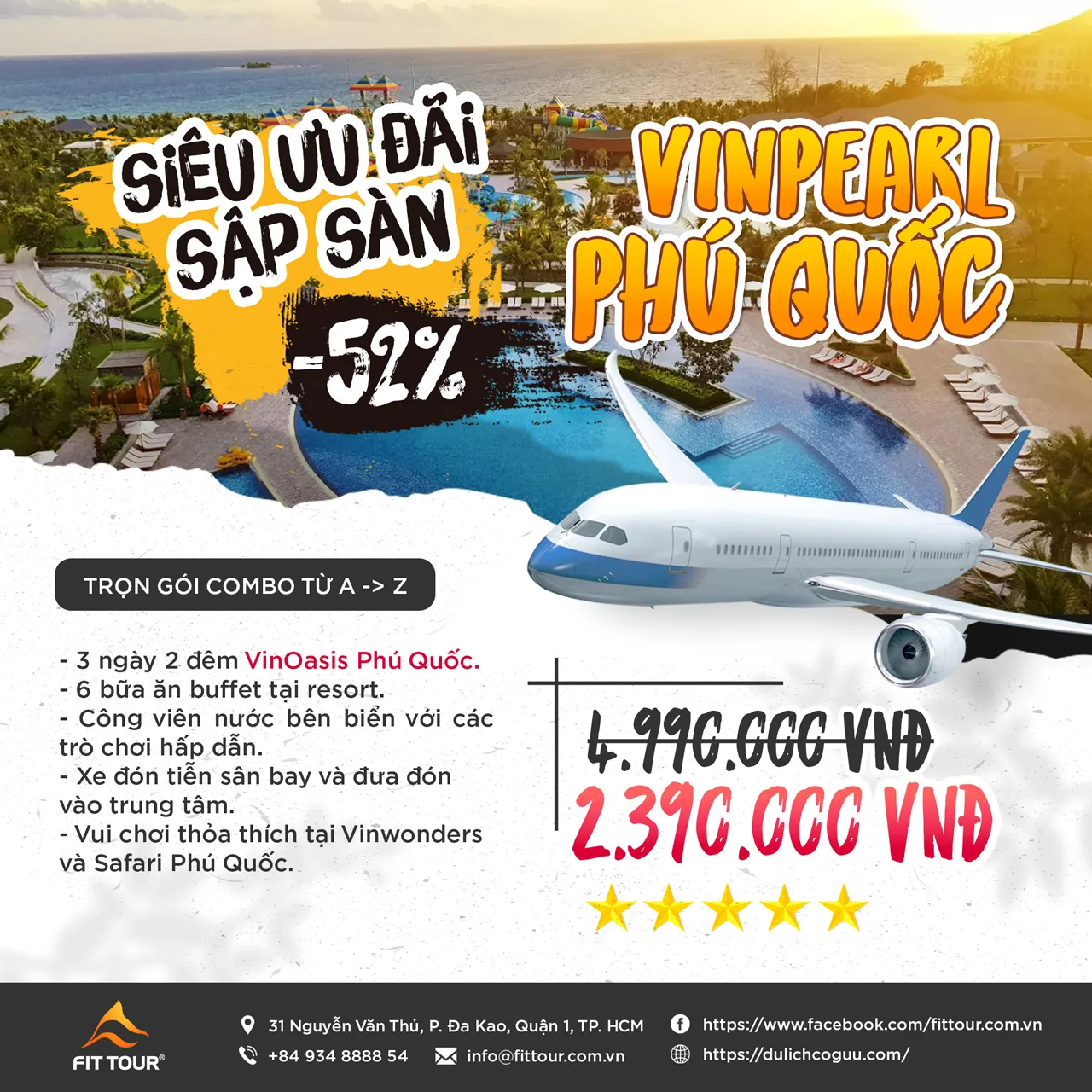Combo 3 du lịch Phú Quốc giá rẻ