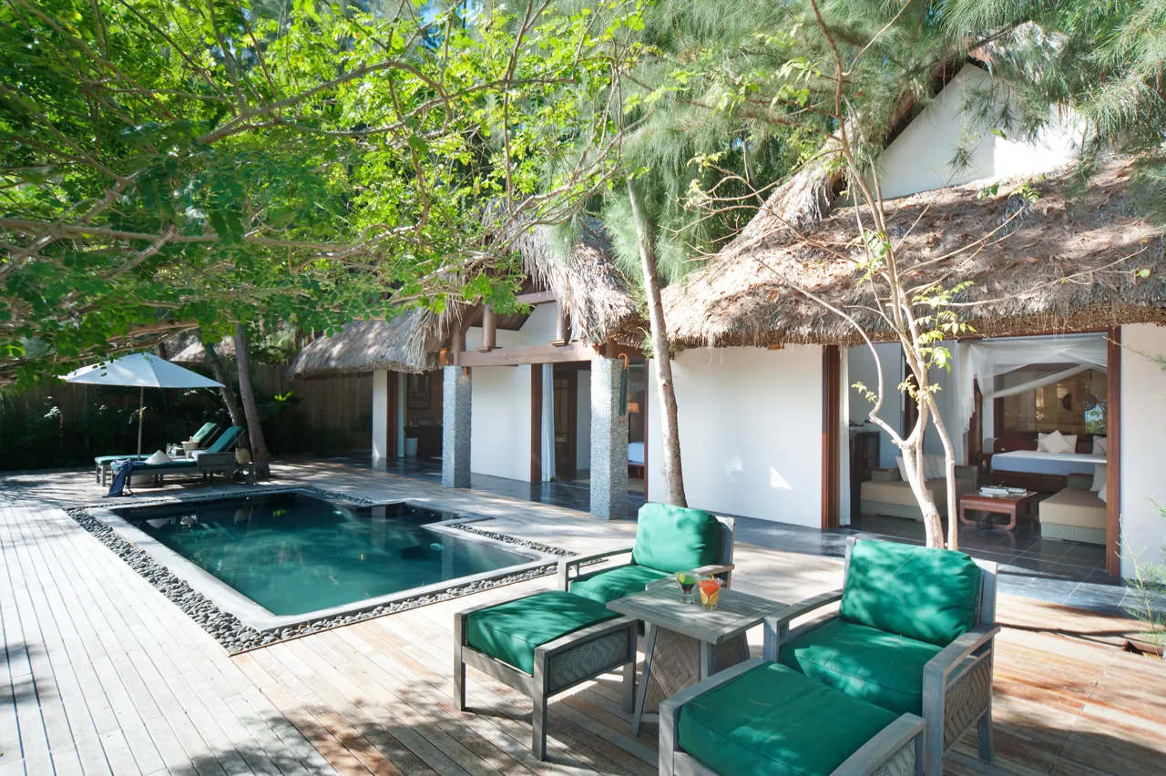 Hồ bơi ở Beach Front villa