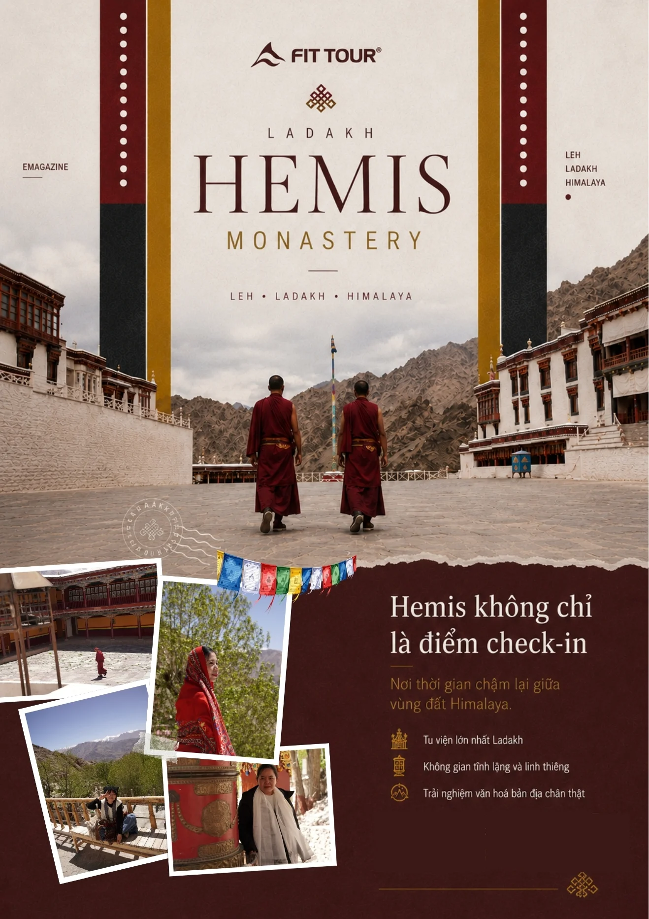 Poster du lịch tu viện Hemis