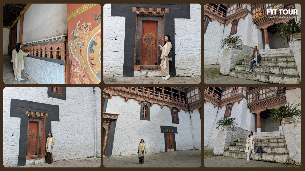 Cấu trúc sân trong kiên cố của pháo đài Trongsa Dzong từng là trung tâm quyền lực miền trung Bhutan