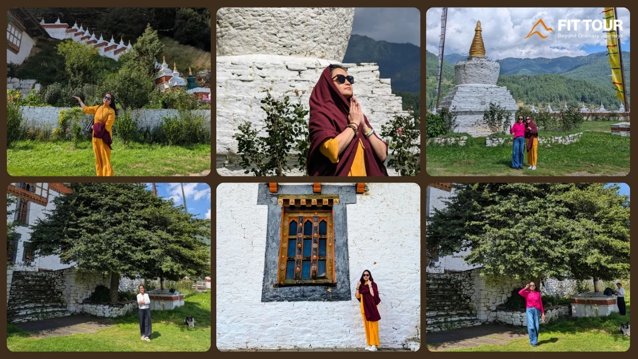 Du khách chiêm bái và tìm hiểu câu chuyện di sản tại khuôn viên Kurjey Lhakhang Bhutan