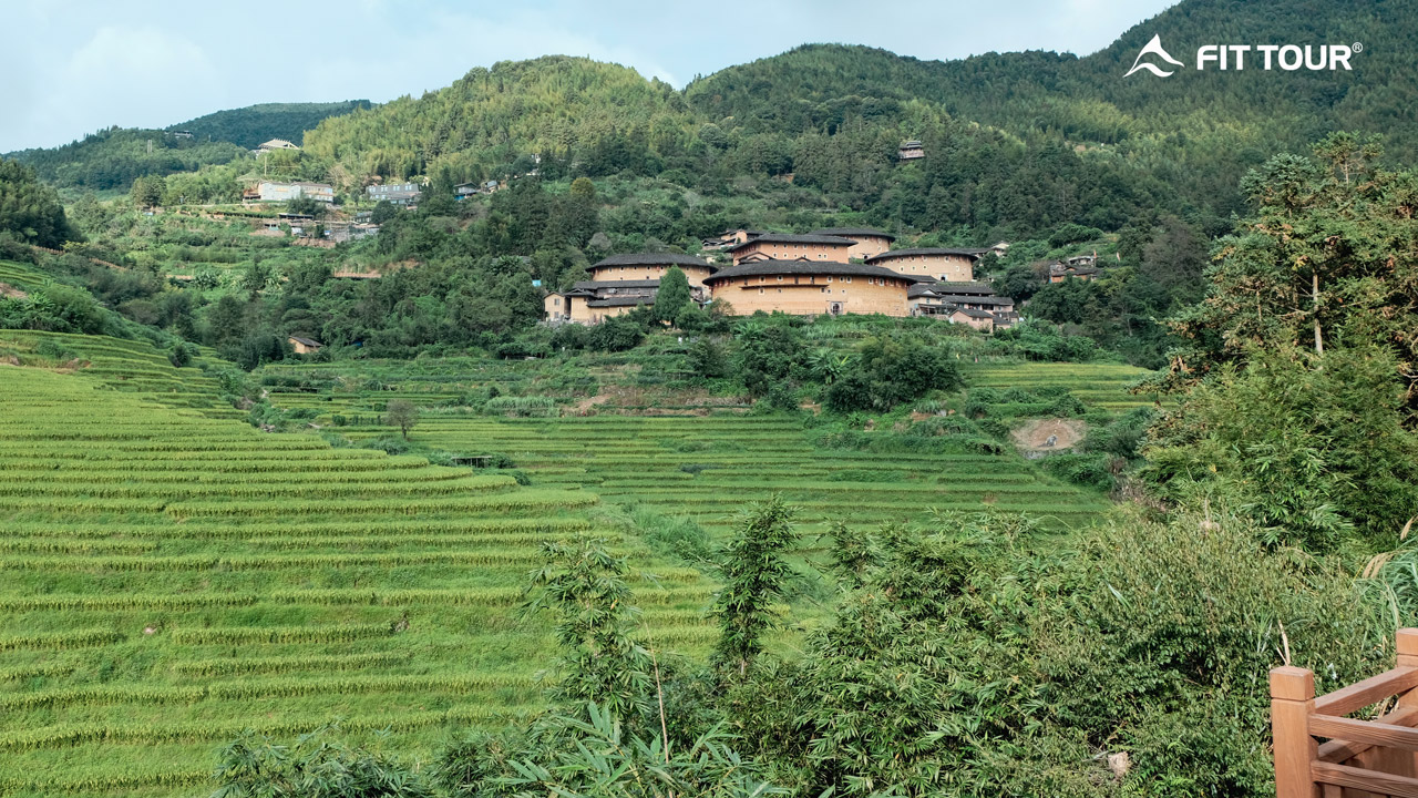 Thổ Lâu bình yên soi bóng bên những thửa ruộng bậc thang xanh mướt