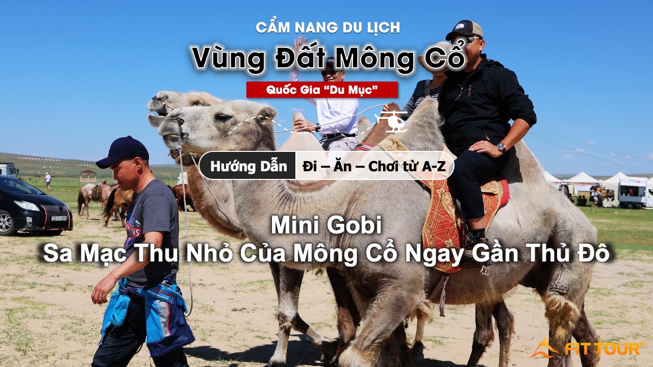 Cồn cát vàng uốn lượn tại sa mạc Mini Gobi Mông Cổ